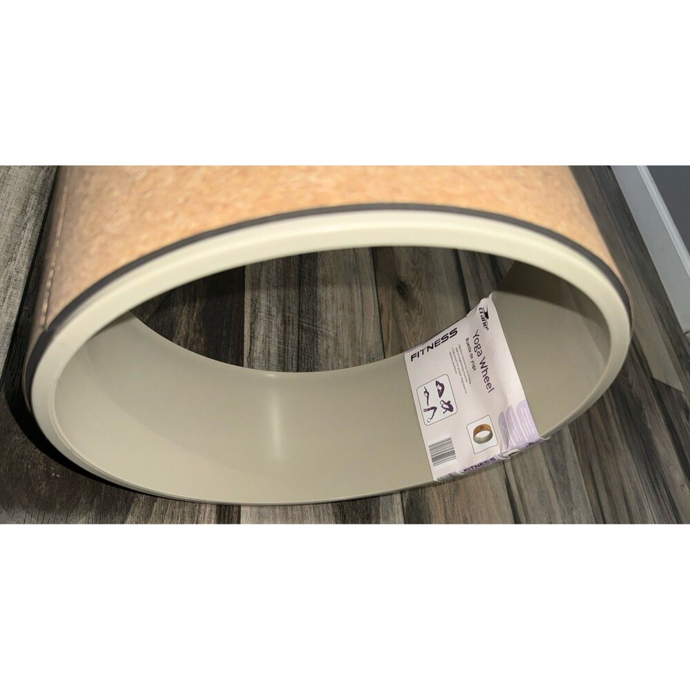 Yoga Wheel 12.5" Diameter 5" Wide Foam Padded Faux Wood Grain for Yoga/Back Pain - Picture 6 of 9